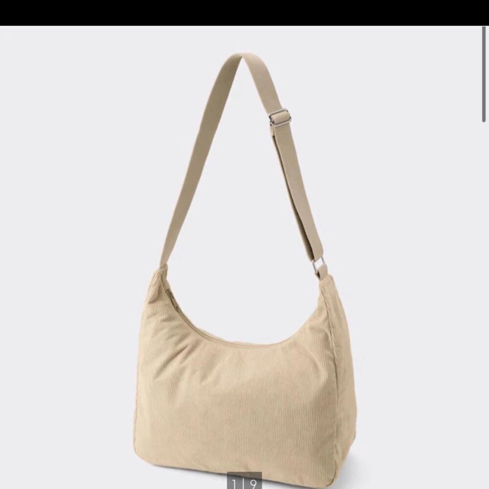 GU Corduroy Unisex Bag (Super Light Weight) Natural White (Cream)